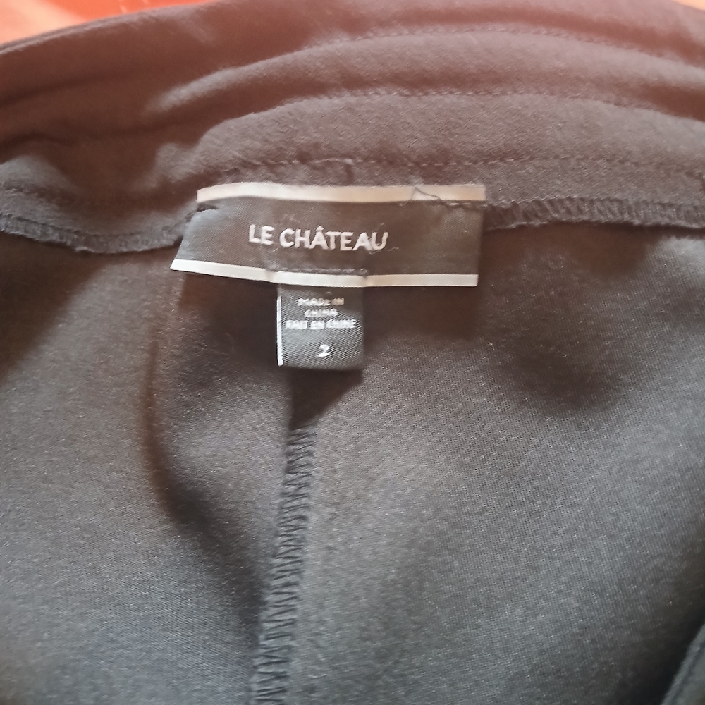 Le Chateau Low Rise Black Joggers with Side Stripes - Picture 5 of 6